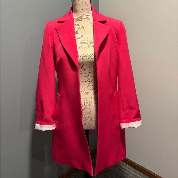 Vibrant Pink Women's Blazer - Picture 2 of 3